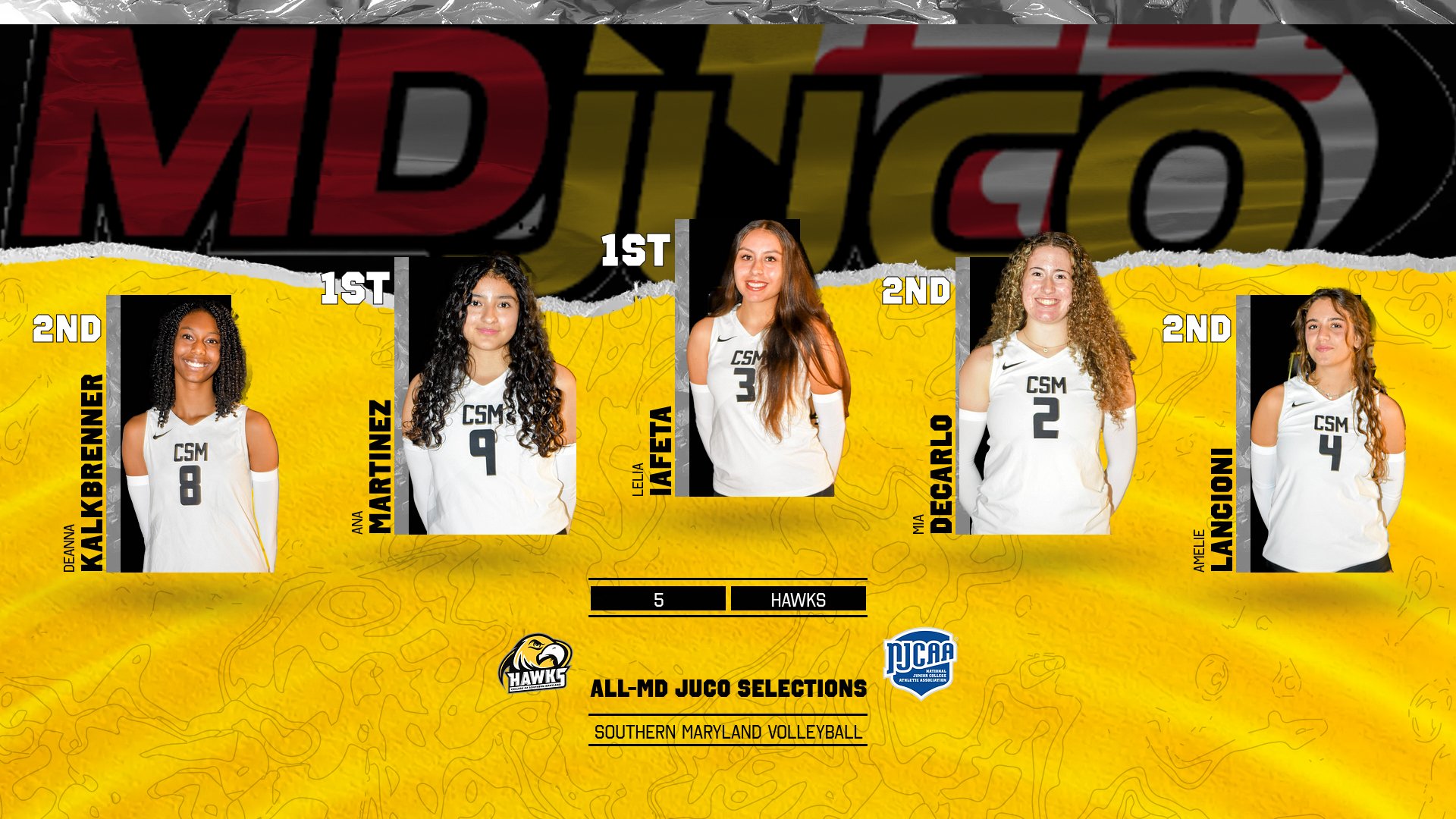 Five Hawks Earn All-MD JUCO Volleyball Accolades